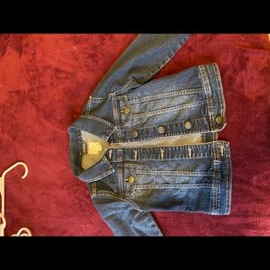 children place dark jean jacket